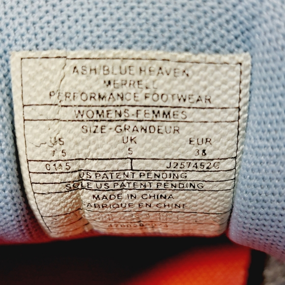 MERRELL Womens ASH BLUE HEAVEN PERFORMANCE FOOTWEAR Shoes - Picture 14 of 14